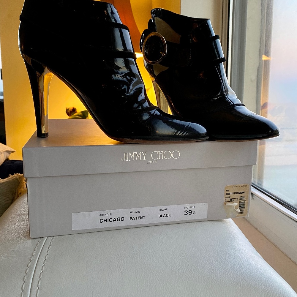 Authentic Jimmy Choo patent black 39.5